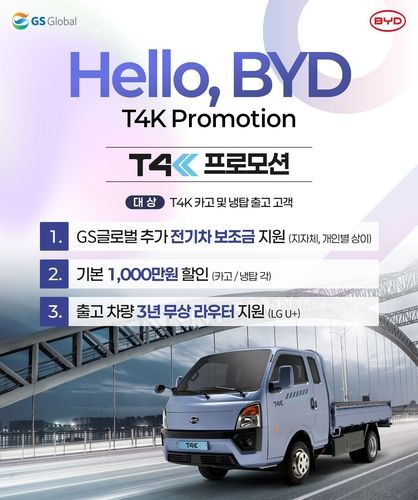 BYD T4K 자체 보조금 지급