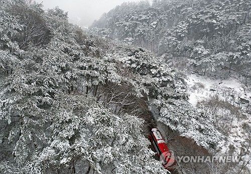 눈이 내린 풍경