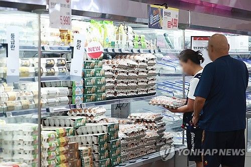 마트에서 장 보는 시민들