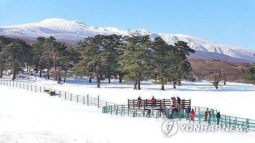한라산의 가는 겨울이 아쉬워