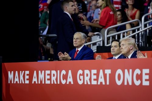 그레그 애벗 텍사스 주지사와 도널드 트럼프 대통령 