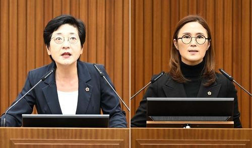 이순열 의원(왼쪽)과 김현미 의원