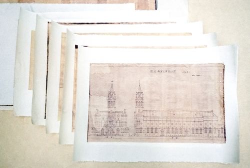 한지로 재탄생한 전주 중앙성당 설계도면