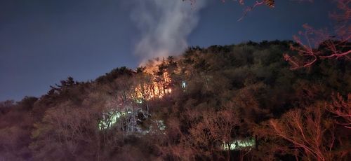 천마산 화재 사진
