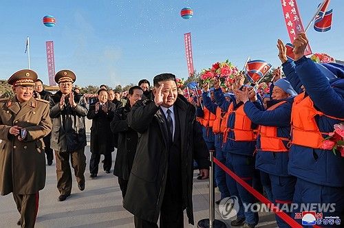 북한, 신포시 바닷가양식사업소 준공식 진행