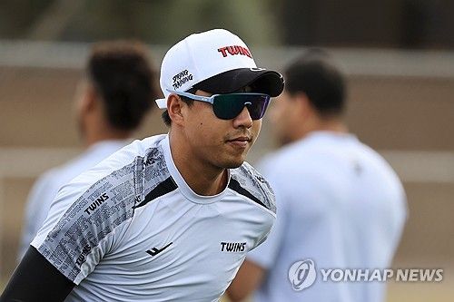 스프링캠프서 훈련하는 정우영