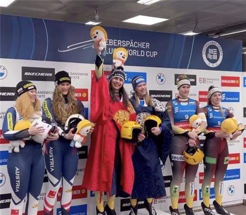 여자 2인승 입상자들