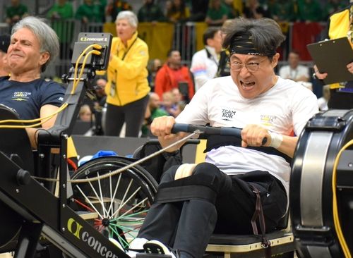 실내조정 경기에 출전한 김영민 선수