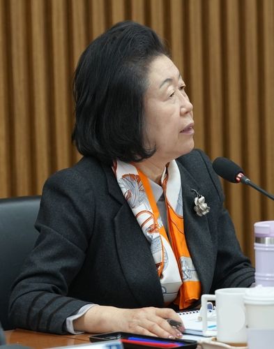 이은재 전문건설공제조합 이사장의 2025년도 경영전략회의 발언 모습