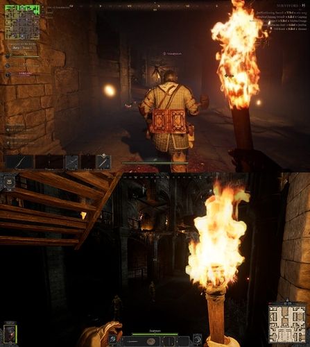 넥슨의 '프로젝트 P3'(왼쪽)와 '다크 앤 다커' 비교