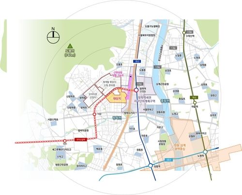 방학동 685번지 일대 주택정비형 재개발사업 위치도