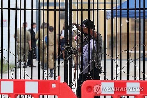 팔레스타인 수감자 학대 혐의로 군인들이 구금됐던 이스라엘군 베이트리드 기지