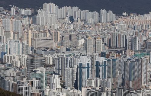 부산 동래구와 금정구 일대 아파트 단지