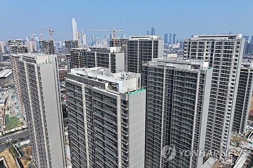 중국 난징의 한 신축 아파트