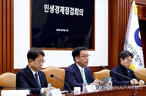 민생경제점검회의에서 발언하는 최상목 권한대행