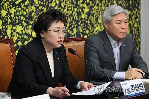 발언하는 김선민 당 대표 권한대행