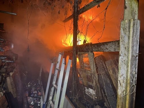 대전 중구 주거용 농막 화재 현장