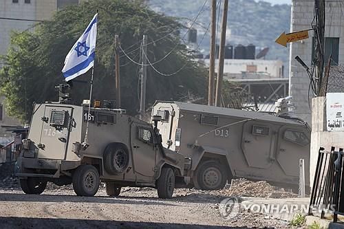요르단강 서안 제닌 순찰 중인 이스라엘군