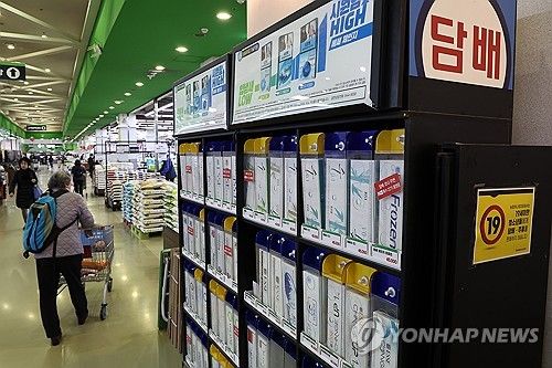 작년 국내 담배 36억1천만갑 팔려…4년 만에 감소세 전환