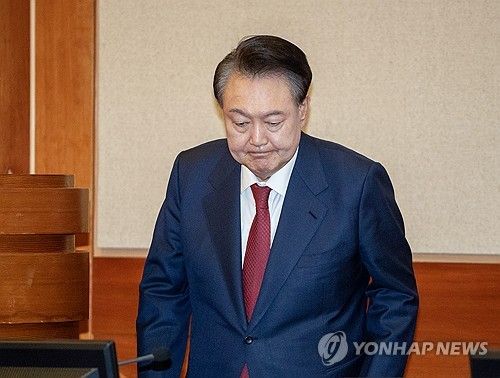 탄핵심판 10차 변론 출석한 윤 대통령