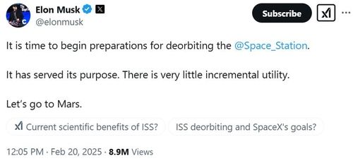 일론 머스크가 20일 엑스에 올린 글