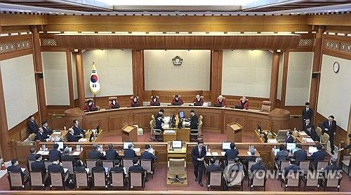 윤 대통령 탄핵심판 10차 변론 열리는 심판정