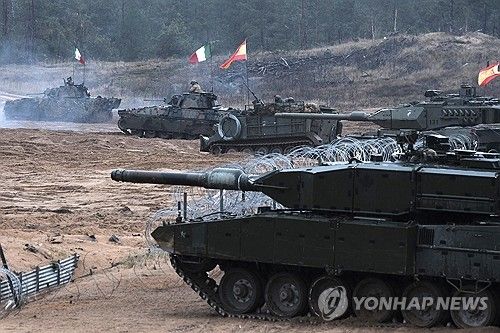 작년 11월 라트비아에서 시행된 나토 훈련
