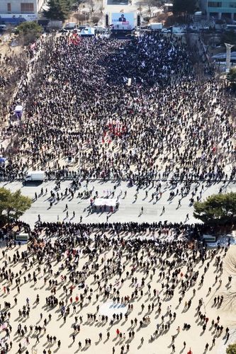 대전서 열린 탄핵 반대집회