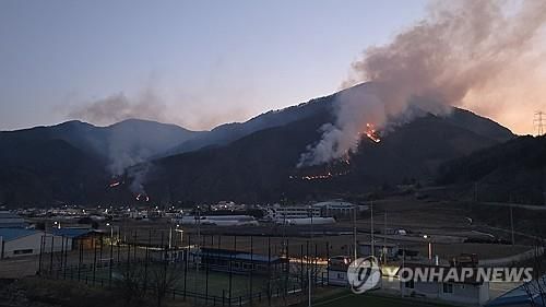 정선 여량면 유천리 산불