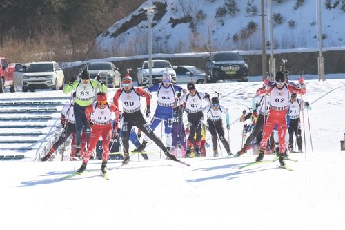 전국동계체육대회 바이애슬론 경기 모습