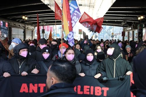 안티파 시위대