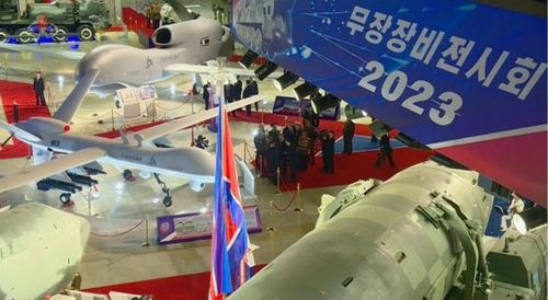 미국 글로벌호크의 외형을 모방한 북한 정찰 무인기 [조선중앙TV 캡처. 재판매 및 DB 금지] 