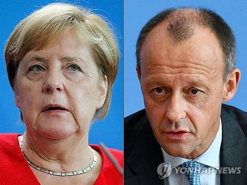 앙겔라 메르켈(왼쪽), 프리드리히 메르츠