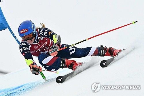 22일 시프린의 대회전 경기 모습