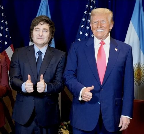 트럼프 대통령과 밀레이 아르헨티나 대통령