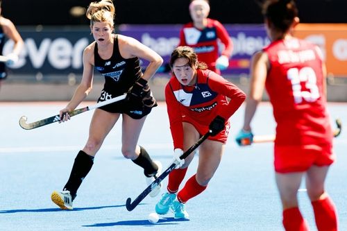 한국과 뉴질랜드의 경기 모습. 