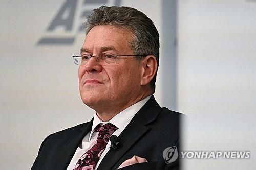 방미한 EU 무역수장 마로시 셰프초비치 집행위원