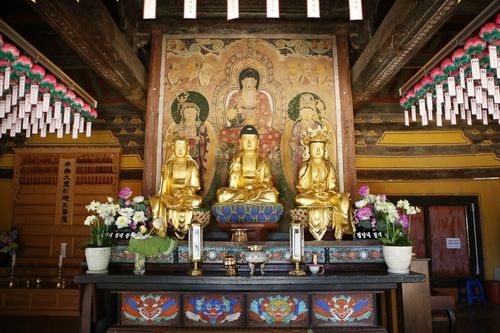 국보 '강진 무위사 극락전 아미타여래삼존벽화'