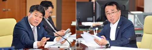 울산시의회 이성룡·안수일 의원(왼쪽부터)