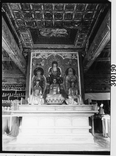 극락보전 목조아미타삼존불상 유리건판 자료