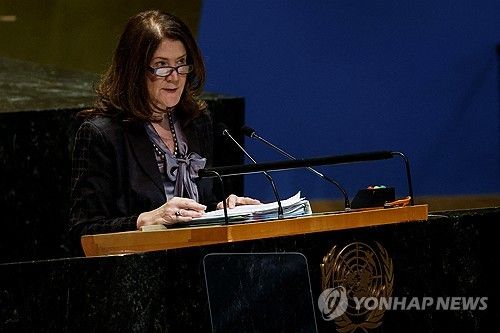유엔총회서 연설하는 美 차석대사