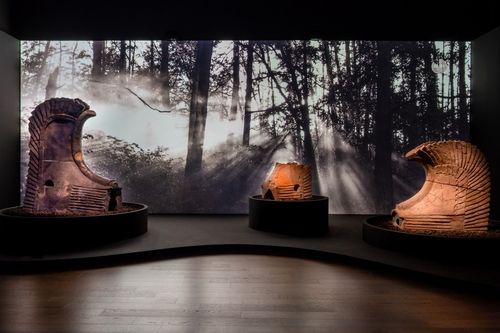 '미륵사지 출토 치미' 특별전 모습 