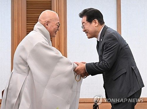 이재명 대표, 조계종 총무원장 예방