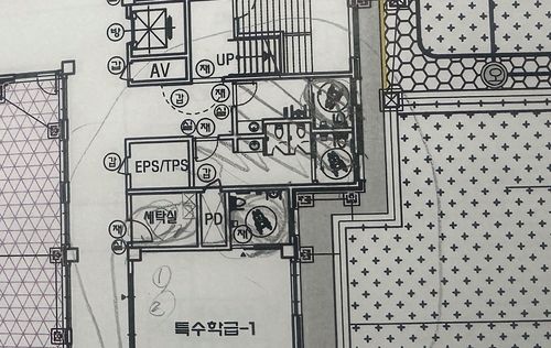 A 유치원 특수학급 화장실 설계도