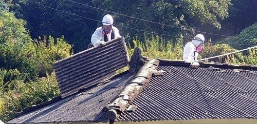 발암물질 슬레이트 지붕 철거