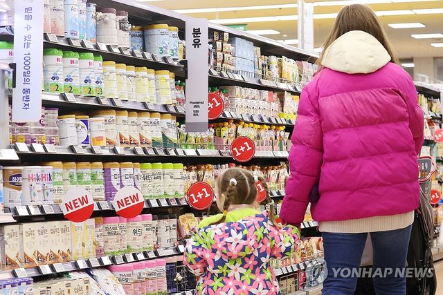 출산율 최저에도 수입 분유는 최대실적