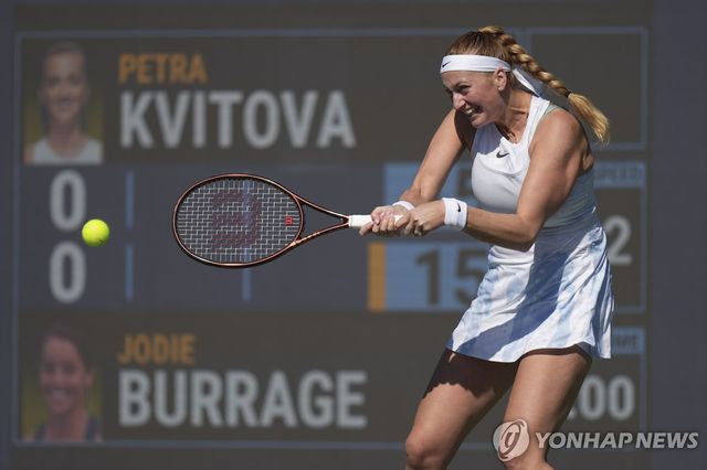 복귀전에 나선 크비토바