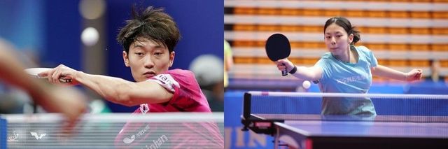 조대성(왼쪽)과 박가현의 경기 장면