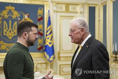 젤렌스키 우크라이나 대통령과 키스 켈로그 미국 러시아-우크라이나 특사