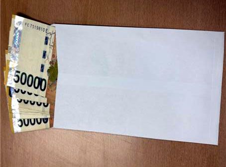 충북선관위가 회수한 돈봉투